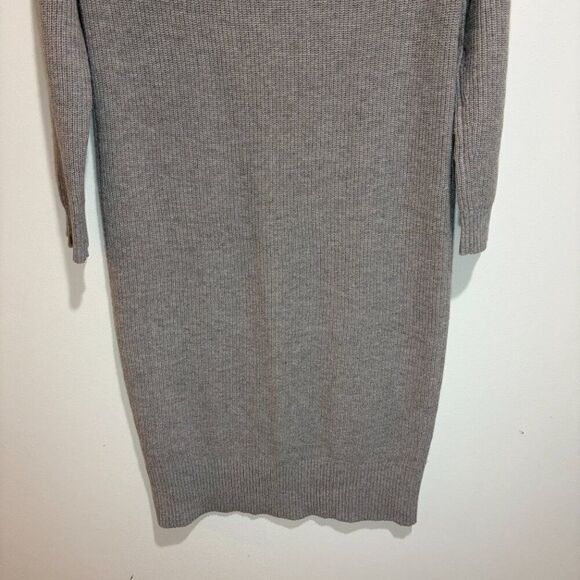Boden Size 8 High Neck Knit Sweater Midi Dress Wool Blend Mink Tan Neutral - Picture 10 of 11